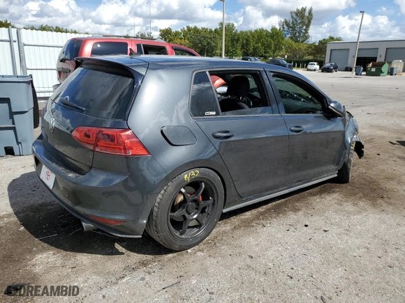 2017 Volkswagen Golf GTI S with VIN 3VW4T7AU9HM069682, listed as a Copart auction lot 42731724 with 88,636 mi miles and Salvage Title. Bid and sale history available at carsss.com. Image 3.