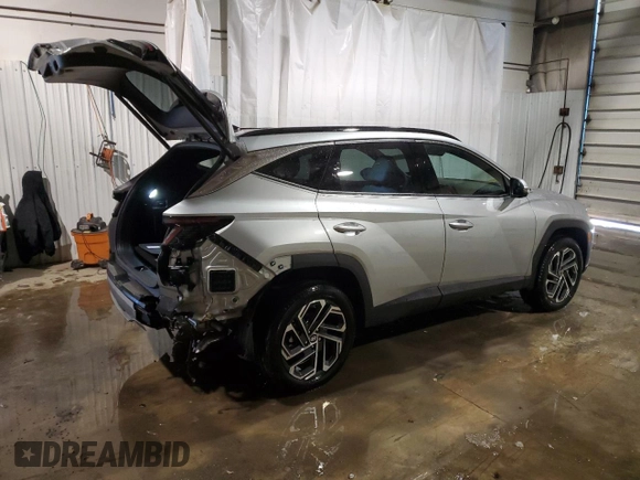 2025 Hyundai Tucson Limited with VIN 5NMJECDE4SH475053, listed as a Copart auction lot 87214574 with 1,299 mi miles and Salvage Title. Bid and sale history available at carsss.com. Image 3.