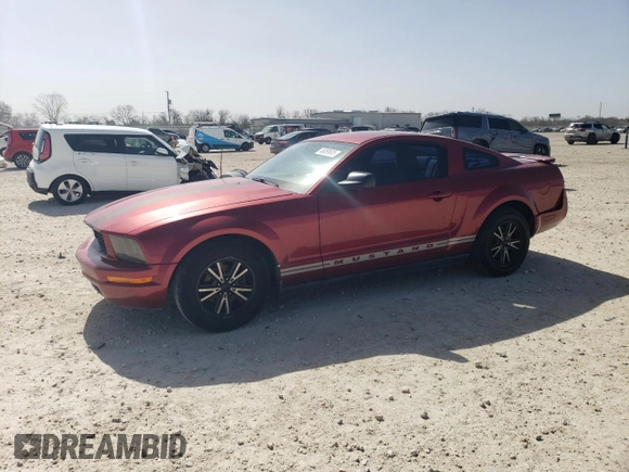2007 Ford Mustang Deluxe with VIN 1ZVFT80N875310371, listed as a Copart auction lot 46859605 with 163,219 mi miles and Salvage Title. Bid and sale history available at carsss.com. Image 1.