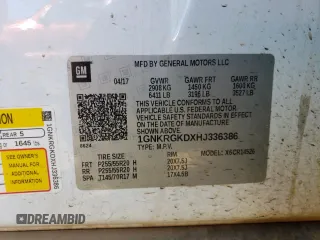 2017 Chevrolet Traverse LT with VIN 1GNKRGKDXHJ336386, listed as a Copart auction lot 48690795 with 113,057 mi miles and Salvage Title. Bid and sale history available at DreamBid. Image 13.