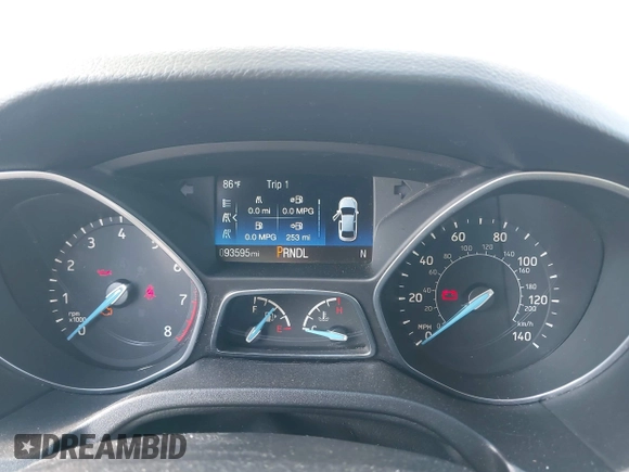 2017 Ford Focus SE with VIN 1FADP3F24HL217719, listed as a IAAI auction lot 42560745 with 93,595 mi miles and . Bid and sale history available at DreamBid. Image 7.