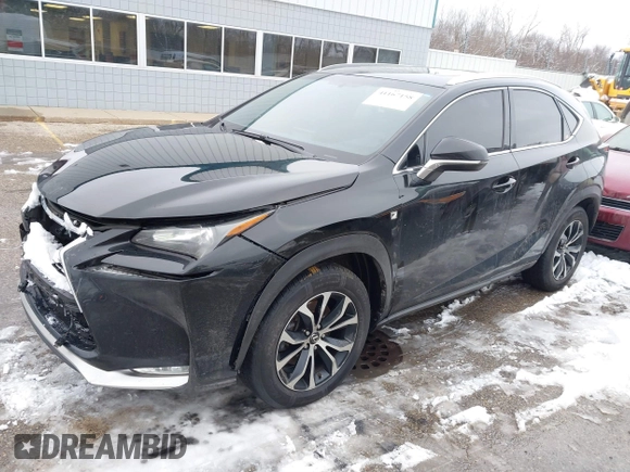 2015 Lexus NX 200t with VIN JTJBARBZ8F2011960, listed as a IAAI auction lot 41167158 with Not Provided miles. Bid and sale history available at carsss.com. Image 16.