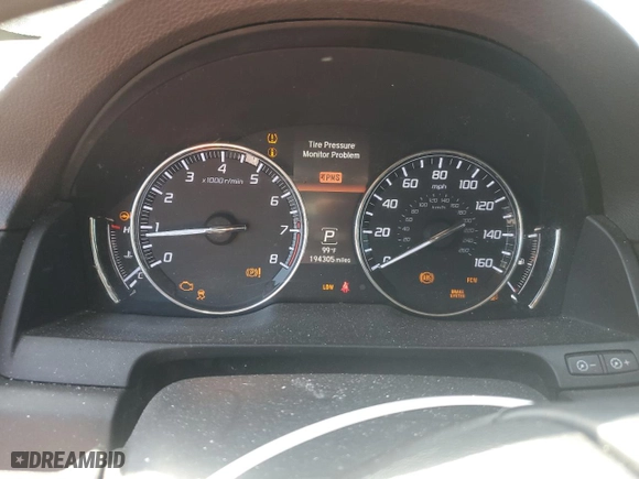 2014 Acura RLX Tech Pkg with VIN JH4KC1F57EC003829, listed as a Copart auction lot 74345714 with 194,305 mi miles and Salvage Title. Bid and sale history available at carsss.com. Image 9.
