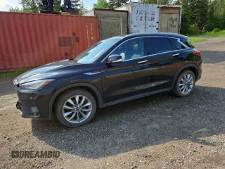 2021 Infiniti QX50 Luxe with VIN 3PCAJ5BB6MF112211, listed as a Copart auction lot 61723025 with 67,386 mi miles and Salvage title. Bid and sale history available at DreamBid. Image 1.
