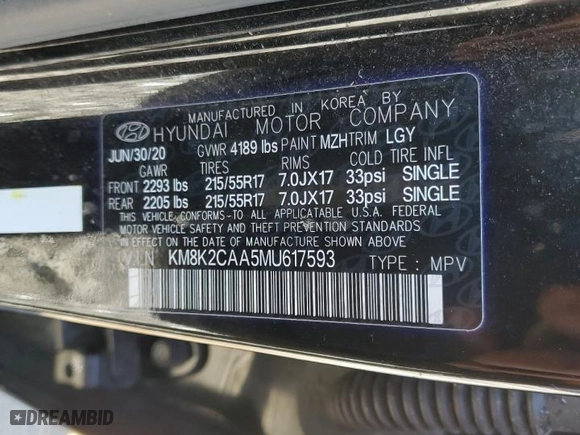 2021 Hyundai Kona SEL with VIN KM8K2CAA5MU617593, listed as a Copart auction lot 45023555 with 61,976 mi miles and Non Repairable. Bid and sale history available at carsss.com. Image 13.