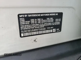 2024 BMW X5 xDrive40i z VIN 5UX23EU04R9T59544, wystawiony jako Copart lot #48216655 z przebiegiem 23 706 mil mil oraz Tytuł czysty. Historia ofert i sprzedaży dostępna na DreamBid. Obrazek 13.