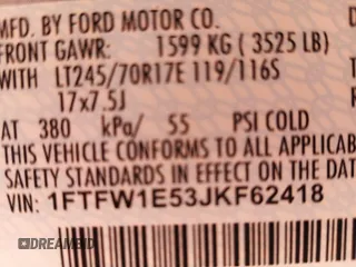 2018 Ford F-150 XL z VIN 1FTFW1E53JKF62418, wystawiony jako IAAI lot #42854294 z przebiegiem 103 964 mil mil oraz . Historia ofert i sprzedaży dostępna na DreamBid. Obrazek 22.