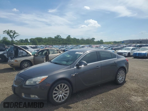 2011 Buick Regal CXL RL1 with VIN W04GN5EC3B1084595, listed as a Copart auction lot 57795975 with 110,697 mi miles and Salvage title. Bid and sale history available at DreamBid. Image 1.