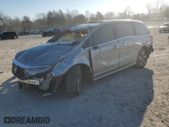 2022 Honda Odyssey Touring with VIN 5FNRL6H89NB048701, listed as a Copart auction lot 45966515 with Not provided miles and Salvage title. Bid and sale history available at DreamBid. Image 1.