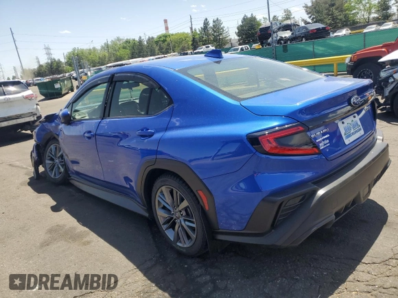 2024 Subaru WRX with VIN JF1VBAB64R9807563, listed as a Copart auction lot 57144225 with 11,692 mi miles and Salvage title. Bid and sale history available at DreamBid. Image 2.