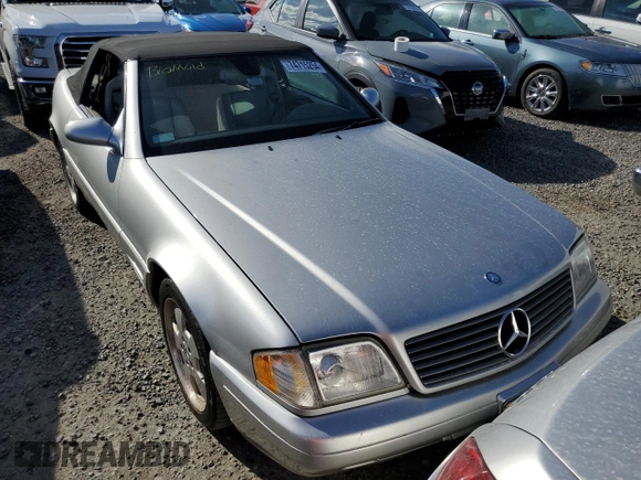 1999 Mercedes-Benz SL-Class with VIN WDBFA68F0XF176572, listed as a Copart auction lot 74715254 with 0 mi miles and Salvage Title. Bid and sale history available at carsss.com. Image 5.