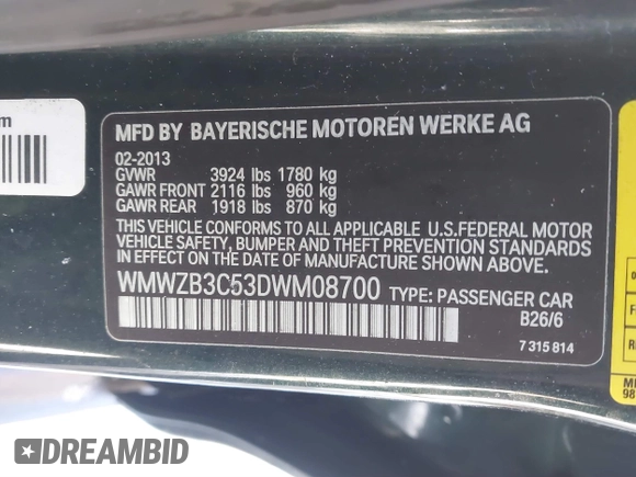 2013 MINI Countryman with VIN WMWZB3C53DWM08700, listed as a IAAI auction lot 41402093 with 71,109 mi miles and . Bid and sale history available at DreamBid. Image 9.