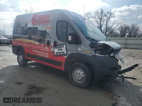 2021 Ram ProMaster Cargo with VIN 3C6LRVBG7ME560550, listed as a Copart auction lot 46991735 with Not Provided miles and Salvage Title. Bid and sale history available at carsss.com. Image 4.