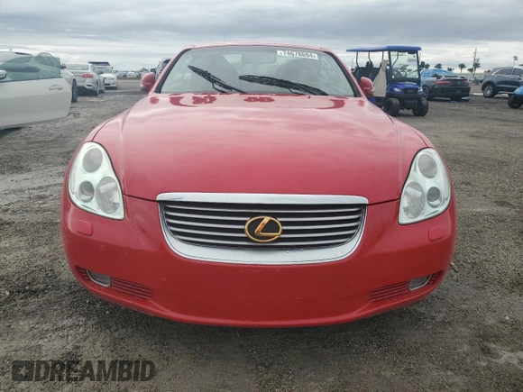 2002 Lexus SC 430 with VIN JTHFN48Y420016541, listed as a Copart auction lot 74678694 with Not Provided miles and Non Repairable. Bid and sale history available at DreamBid. Image 5.