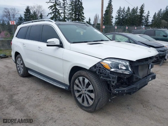2017 Mercedes-Benz GLS with VIN 4JGDF6EEXHA887311, listed as a IAAI auction lot 41831389 with 64,396 mi miles. Bid and sale history available at carsss.com. Image 1.