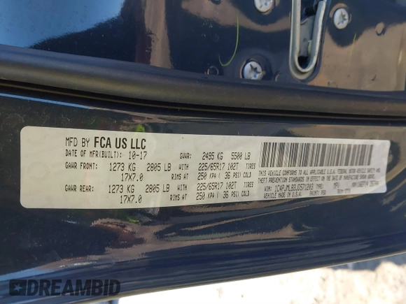 2018 Jeep Cherokee Latitude Plus with VIN 1C4PJMLB3JD571203, listed as a IAAI auction lot 41741170 with 134,877 mi miles and . Bid and sale history available at DreamBid. Image 9.