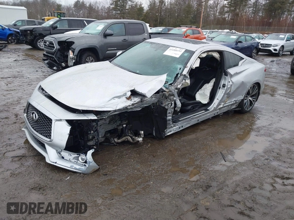 2018 Infiniti Q60 3.0t LUXE with VIN JN1EV7EL4JM391184, listed as a IAAI auction lot 41688193 with 123,925 mi miles. Bid and sale history available at carsss.com. Image 18.