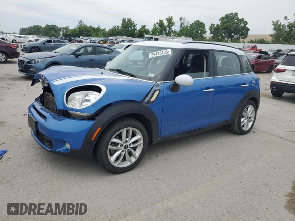 2013 MINI Countryman S с VIN WMWZC3C52DWP24523, выставлен на аукционе Copart как лот 59475405 с пробегом 101 333 миль миль и Списание • Salvage title. История ставок и продаж доступна на DreamBid. Изображение 1.
