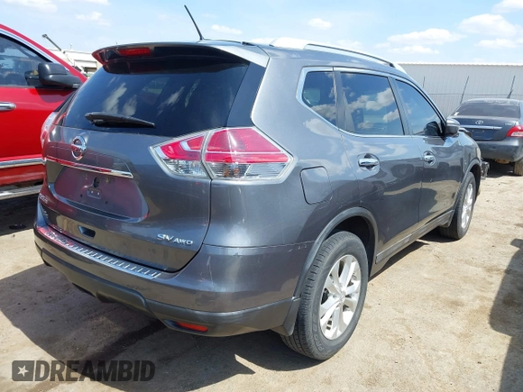 2015 Nissan Rogue SL with VIN 5N1AT2MV5FC926023, listed as a IAAI auction lot 41876812 with 120,736 mi miles and . Bid and sale history available at carsss.com. Image 4.