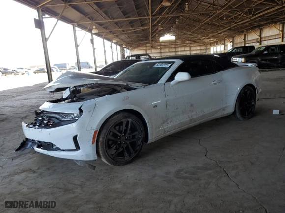 2023 Chevrolet Camaro 2LT with VIN 1G1FD3DS9P0155077, listed as a Copart auction lot 52565225 with 23,974 mi miles and Salvage Title. Bid and sale history available at carsss.com. Image 1.