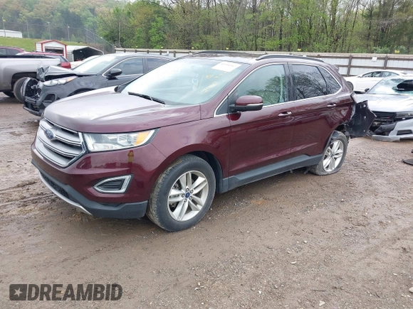 2017 Ford Edge SEL with VIN 2FMPK3J82HBB02226, listed as a IAAI auction lot 41991957 with 62,822 mi miles. Bid and sale history available at carsss.com. Image 2.