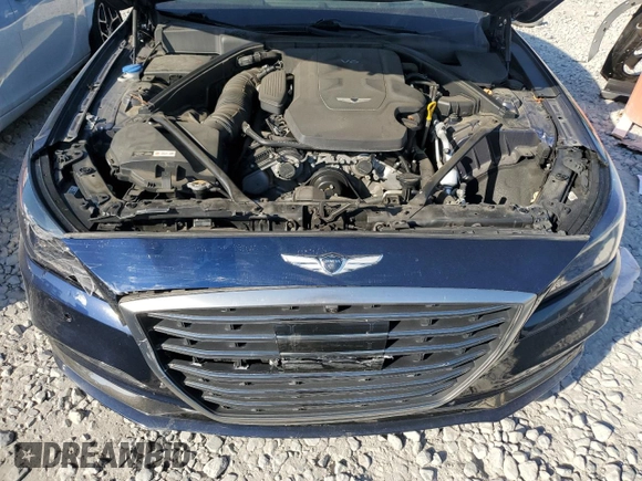2019 Genesis G80 3.8L with VIN KMTFN4JE1KU328151, listed as a Copart auction lot 76100034 with 52,260 mi miles and Salvage Title. Bid and sale history available at DreamBid. Image 11.