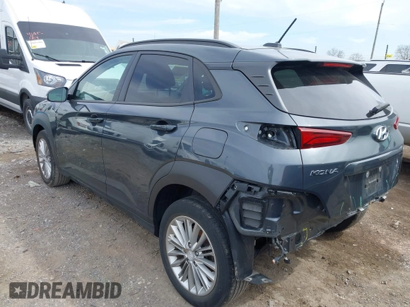 2019 Hyundai Kona SEL with VIN KM8K2CAA5KU352381, listed as a IAAI auction lot 41740117 with 57,044 mi miles and . Bid and sale history available at DreamBid. Image 3.