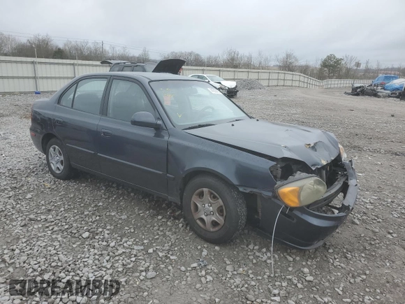 2005 Hyundai Accent GLS with VIN KMHCG45C85U671205, listed as a Copart auction lot 44362455 with 93,032 mi miles and Salvage Title. Bid and sale history available at carsss.com. Image 4.