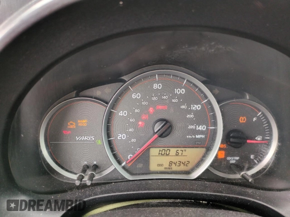 2014 Toyota Yaris L with VIN VNKJTUD3XEA007523, listed as a Copart auction lot 88805385 with 84,342 mi miles and Salvage Title. Bid and sale history available at carsss.com. Image 9.
