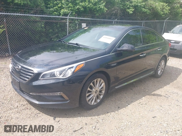 2015 Hyundai Sonata Limited with VIN 5NPE34AF4FH092443, listed as a IAAI auction lot 42166053 with 139,963 mi miles and . Bid and sale history available at carsss.com. Image 2.