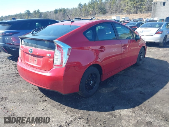 2013 Toyota Prius One with VIN JTDKN3DUXD5546385, listed as a IAAI auction lot 41763852 with 124,363 mi miles. Bid and sale history available at carsss.com. Image 4.