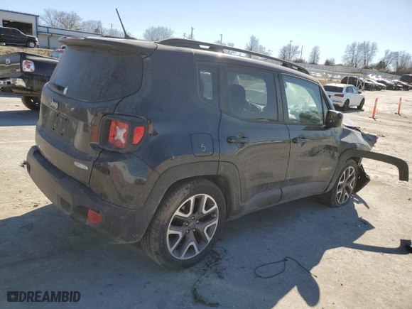 2017 Jeep Renegade Latitude with VIN ZACCJABB5HPE41532, listed as a Copart auction lot 47188725 with 91,124 mi miles and Salvage Title. Bid and sale history available at carsss.com. Image 3.