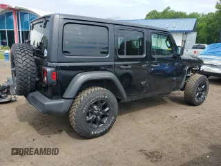 2022 Jeep Wrangler Unlimited Willys with VIN 1C4HJXDN4NW130060, listed as a Copart auction lot 58539485 with 39,930 mi miles and Salvage title. Bid and sale history available at DreamBid. Image 3.