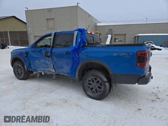 2024 Ford Ranger XLT with VIN 1FTER4HH7RLE11081, listed as a Copart auction lot 43806865 with 17,921 mi miles and Salvage Title. Bid and sale history available at DreamBid. Image 2.