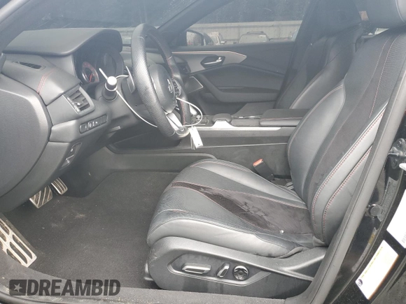 2022 Acura TLX w/A-Spec Package with VIN 19UUB6F55NA002749, listed as a Copart auction lot 51296665 with 33,345 mi miles and Salvage Title. Bid and sale history available at carsss.com. Image 7.