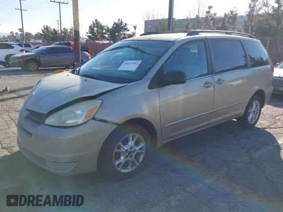 2005 Toyota Sienna LE with VIN 5TDBA23C75S032357, listed as a IAAI auction lot 41637161 with 169,415 mi miles. Bid and sale history available at carsss.com. Image 2.