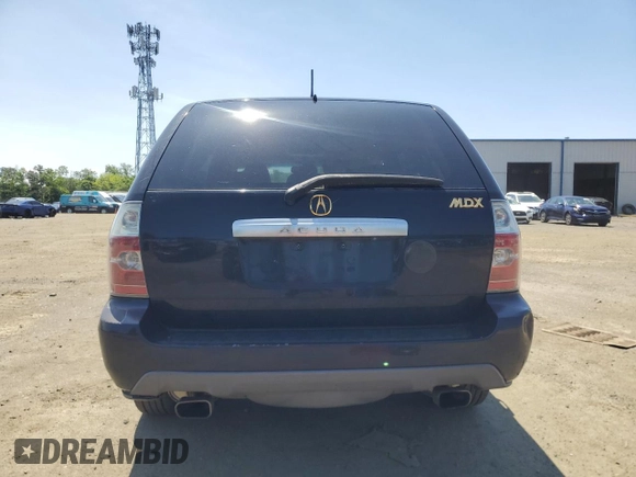 2004 Acura MDX Touring with VIN 2HNYD188X4H509144, listed as a Copart auction lot 58596645 with Not provided miles and Salvage title. Bid and sale history available at DreamBid. Image 6.