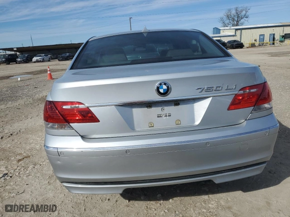 2008 BMW 7 Series 750Li with VIN WBAHN83518DT78968, listed as a Copart auction lot 88052145 with 128,438 mi miles and Salvage Title. Bid and sale history available at carsss.com. Image 6.