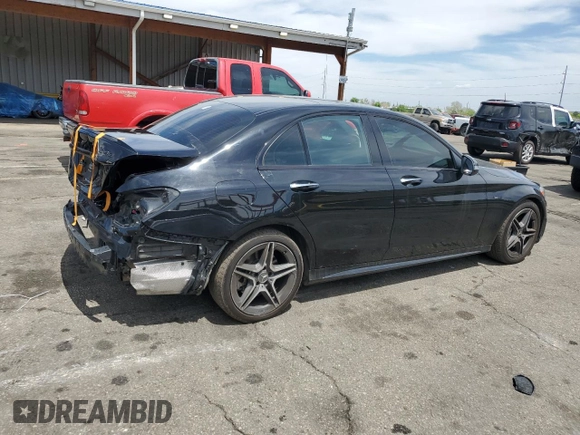 2019 Mercedes-Benz C 43 AMG with VIN 55SWF6EB3KU292221, listed as a Copart auction lot 56335835 with 38,369 mi miles and Salvage title. Bid and sale history available at DreamBid. Image 3.