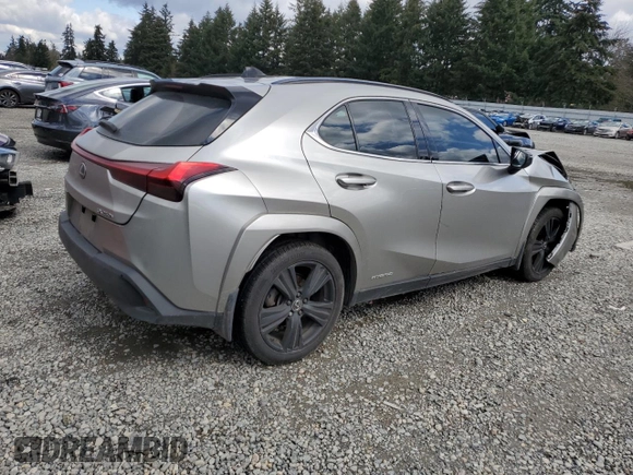 2021 Lexus UX with VIN JTHP9JBH6M2046244, listed as a Copart auction lot 51622495 with 69,021 mi miles and Salvage Title. Bid and sale history available at carsss.com. Image 3.