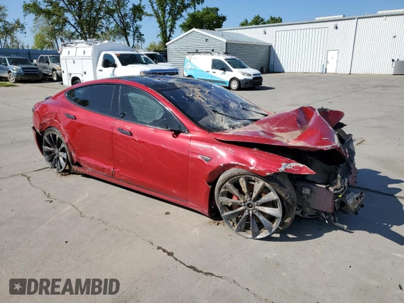 2016 Tesla Model S 90D with VIN 5YJSA1E44GF162393, listed as a Copart auction lot 51708825 with 173,880 mi miles and Salvage title. Bid and sale history available at DreamBid. Image 4.