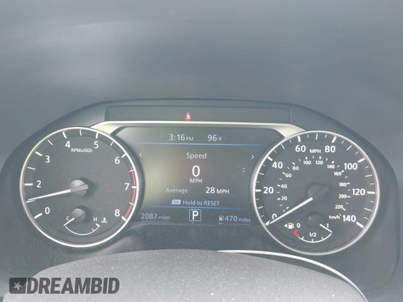 2025 Nissan Altima SV with VIN 1N4BL4DV9SN369058, listed as a IAAI auction lot 42180142 with 2,087 mi miles and . Bid and sale history available at DreamBid. Image 7.