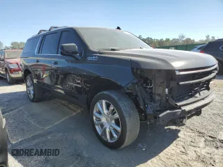 2022 Chevrolet Suburban High Country with VIN 1GNSKGKL3NR199753, listed as a Copart auction lot 75848294 with 44,486 mi miles and Salvage Title. Bid and sale history available at DreamBid. Image 4.