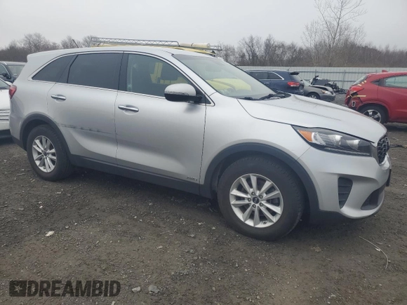 2019 Kia Sorento LX V6 with VIN 5XYPGDA56KG488041, listed as a Copart auction lot 49145225 with 128,040 mi miles and Salvage Title. Bid and sale history available at carsss.com. Image 4.