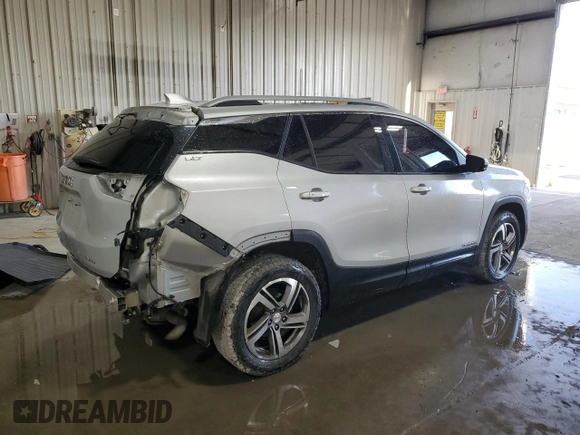 2018 GMC Terrain SLT with VIN 3GKALVEV8JL303985, listed as a Copart auction lot 82407404 with 102,545 mi miles and Salvage Title. Bid and sale history available at carsss.com. Image 3.