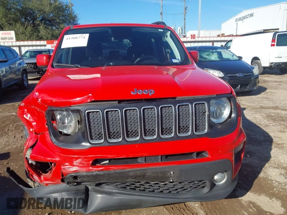 2019 Jeep Renegade Latitude with VIN ZACNJABB7KPK70313, listed as a IAAI auction lot 41308774 with 108,542 mi miles and . Bid and sale history available at DreamBid. Image 12.