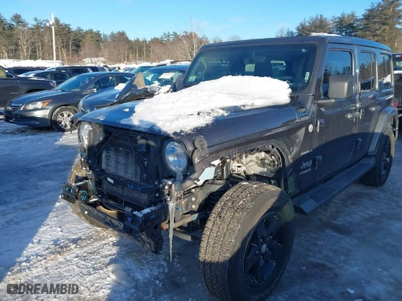 2020 Jeep Wrangler Unlimited North Edition with VIN 1C4HJXEN9LW157444, listed as a IAAI auction lot 41587642 with 73,936 mi miles. Bid and sale history available at carsss.com. Image 2.