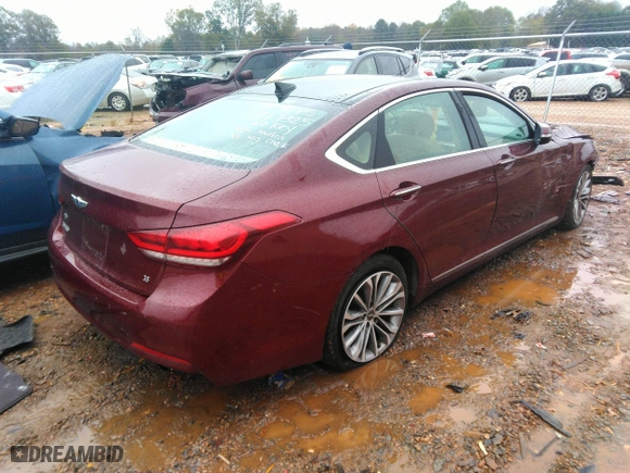 2016 Hyundai Genesis 3.8L with VIN KMHGN4JE7GU106946, listed as a IAAI auction lot 40809364 with 91,788 mi miles. Bid and sale history available at carsss.com. Image 4.
