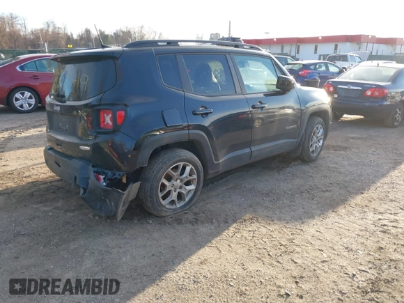 2018 Jeep Renegade Latitude with VIN ZACCJABB7JPH15240, listed as a IAAI auction lot 41727971 with 96,853 mi miles and . Bid and sale history available at carsss.com. Image 4.