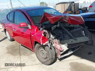 2014 Nissan Versa SV with VIN 3N1CN7AP5EL871556, listed as a IAAI auction lot 42022208 with 1 mi miles. Bid and sale history available at carsss.com. Image 1.